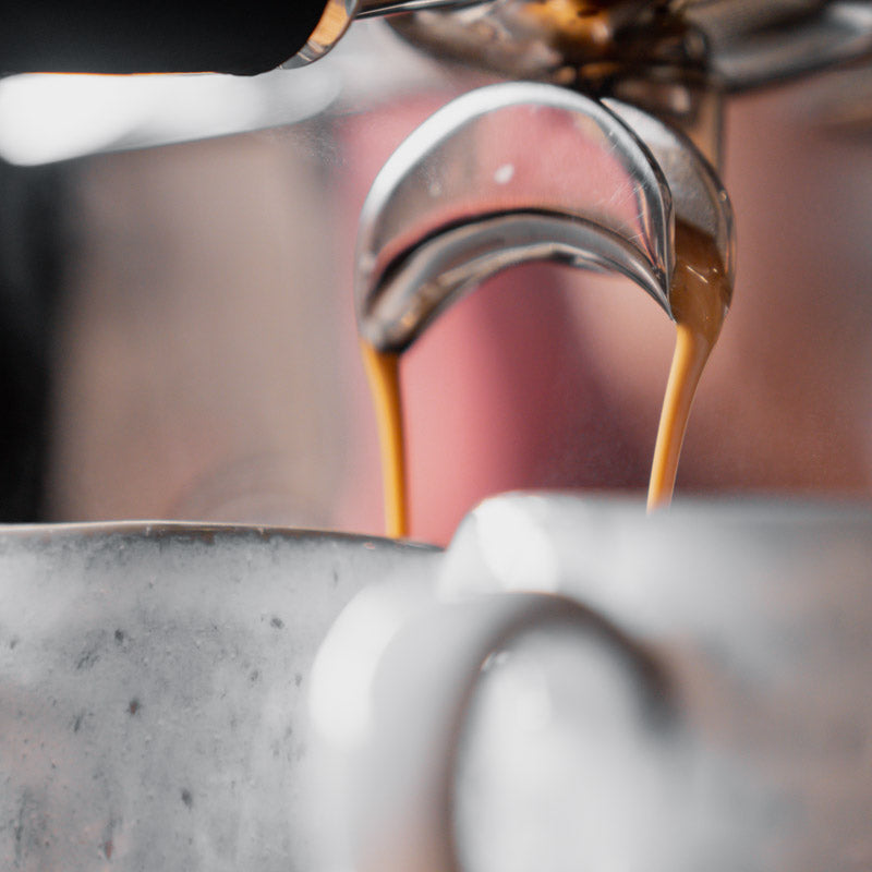 Espressobezug in zwei Café Latte Tassen