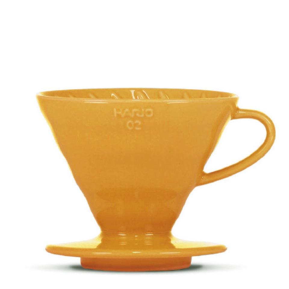 Hario V60 Kaffee Handfilter in orange